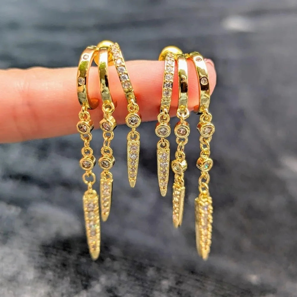 Triple Glow Earrings